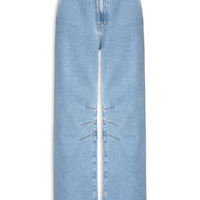 Calça Feminina Jeans Barrel Azul