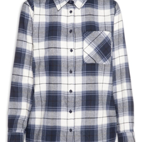 Camisa Feminina Xadrez - Azul