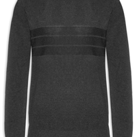 Suéter Masculino Textura Piquet Listra Horizontal - Preto