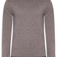 Suéter Masculino Textura Mini Listra - Bege