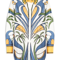 Camisa Feminina Gráfico Tropical Amarelo
