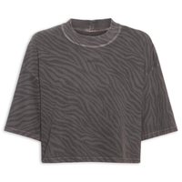 Camiseta Feminina Silk Zebra - Cinza
