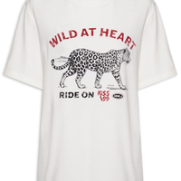 Camiseta Feminina Onça - Branco