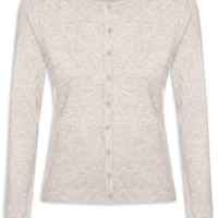Cardigã Feminino Em Tricot - Bege