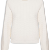 Suéter Feminino Oversized Texturizado - Off White