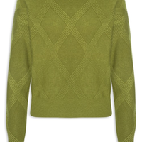 Suéter Feminino Texturizado Em Tricot - Verde