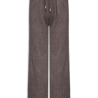 Calça Feminina Reta Com Strass - Marrom