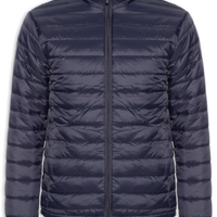 Jaqueta Masculina Puffer Com Saquinho - Azul