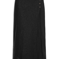 Saia Midi Transpasse - Preto
