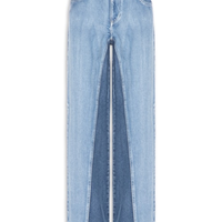 Calça Feminina Jeans Pantalona Nesga Interna Pact - Azul