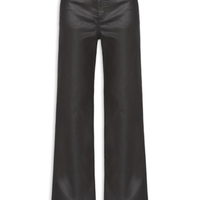 Calça Feminina Sarja Wide Resinada Alfaiataria - Preto