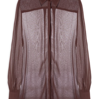 Camisa Feminina Over Boho - Marrom
