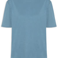 Camiseta Feminina Oversized Manga Curta - Azul