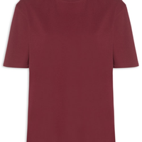Camiseta Feminina Oversized Manga Curta - Vermelho