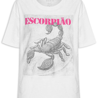 Camiseta Feminina Signo Escorpião - Branco