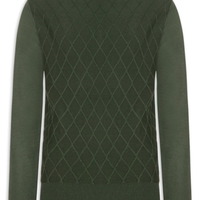 Tricot Masculino Gola Redonda Texturizado - Bege