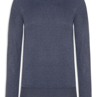 Suéter Masculino Tricot Gola Redonda Básico - Azul