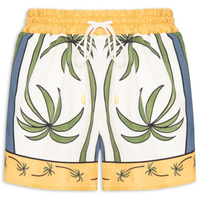 Short Feminino Gráfico Tropical - Amarelo