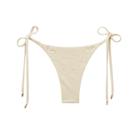 Calcinha De Biquíni Fio Dental Com Amarração Wild Jungle - Off-White