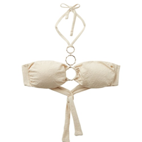 Parte De Cima De Biquíni Tomara Que Caia Wild Jungle - Off-White
