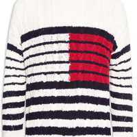 Suéter Masculino Breton Flag Tricot Trançado - Branco
