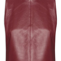 Top De Couro Cropped Open Cava - Vermelho