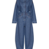 Macacão Feminino Jeans Baggy - Azul