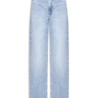 Calça Jeans Feminina Baggy Dirty E Pences - Azul