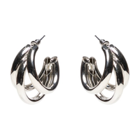 Argola Feminina Tripla - Prateado