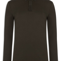 Polo Masculina Térmica Manga Longa - Marrom