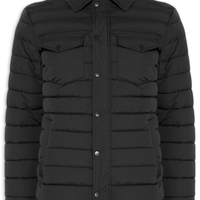Jaqueta Masculina Puffer Com Bolso - Preto