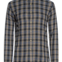 Camisa Masculina Flanela Fio Tinto Xadrez - Marrom