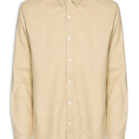 Camisa Masculina Casual Flanela Xadrez Suiça - Bege