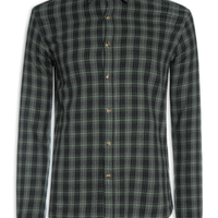 Camisa Masculina Flanela Fio Tinto Xadrez - Verde