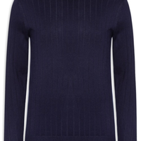 Suéter Tricot Masculino Com Textura - Azul