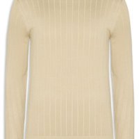 Suéter Tricot Masculino Com Textura - Bege