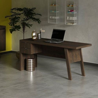 Escrivaninha Mesa Escritório Me4122 2 Gavetas 163cm Rustico Rústico