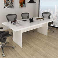 Mesa para Reunião 6 Lugares 200x100cm Branco