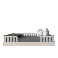 Cama Infantil Montessoriana Solteiro Cori Yescasa Branco/Cinza Cristal