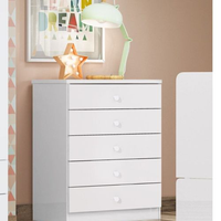 Cômoda Infantil 5 Gavetas Pique-esconde Henn Branco