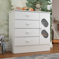 Cômoda Infantil 1 Porta e 4 Gavetas Tic Tac Branco