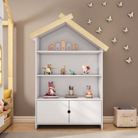 Estante Infantil Casinha Mdf/madeira 2 Portas Casatema Branco/Natural