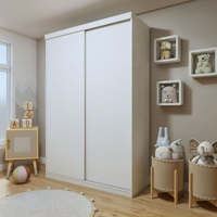 Guarda Roupa Infantil Premium Elara 138cm 2 Portas 2 Gavetas Minastex Branco