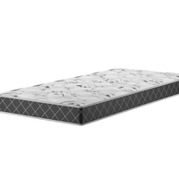 Colchão Espuma Solteiro D23 17cm 1,88m 78cm Double Face Mobi Viero Xadrez Preto