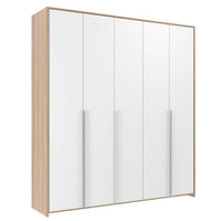 Guarda-roupa Infantil Mdf 5 Portas Modulados Branco/Carvalho Treviso