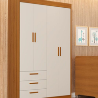 Guarda-roupa para Quarto de Bebê 4 Portas e 3 Gavetas Zaki Areia Fosco /Savana