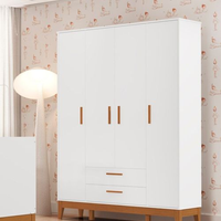 Guarda-roupa para Quarto de Bebê 4 Portas Flip Branco Fosco