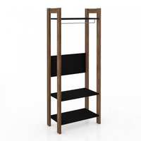 Módulo para Closet Aberto Az Preto/Nogal
