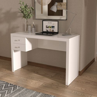 Escrivaninha Mesa Escritório Me4123 2 Gavetas 117cm Branca Branca