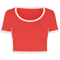 Blusa Feminina Cropped Rib - Preto
